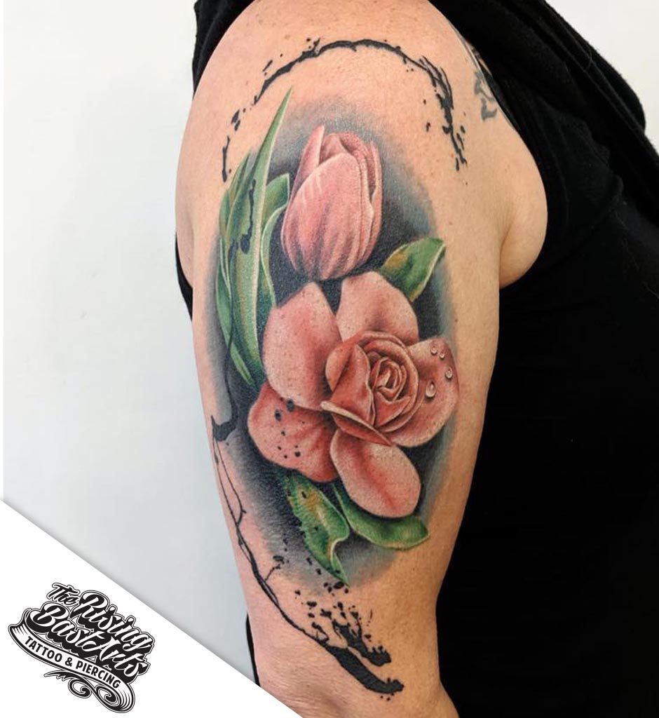 Colorful Flower Tattoo - RisingBastards